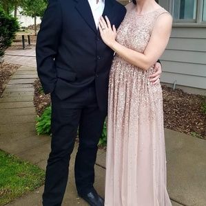 jenny packham rose gold dress